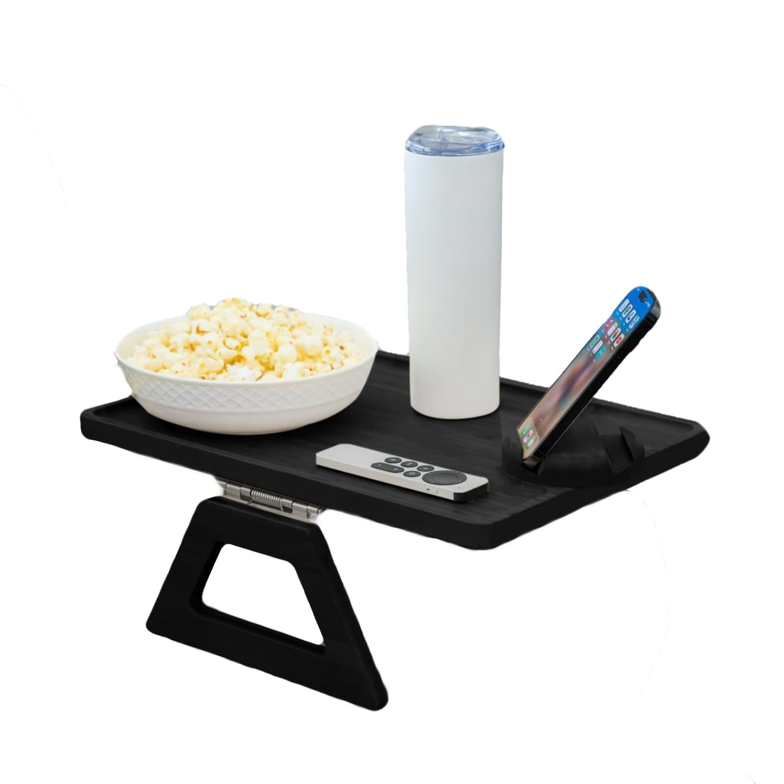Bandeja de madera maciza con patas y asa (34 x 23 cm) Bandeja multifuncional para cama, sofá y desayuno (estilo 3)