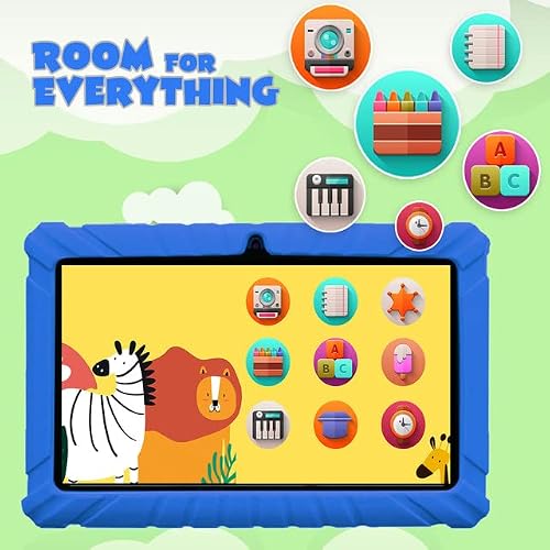Contixo V8 Tablet for Kids and H1Kid\'s Fleece Headphones Bundle, Come with Sleeve Bag, Learning Tablet, Parental Control Family Link
