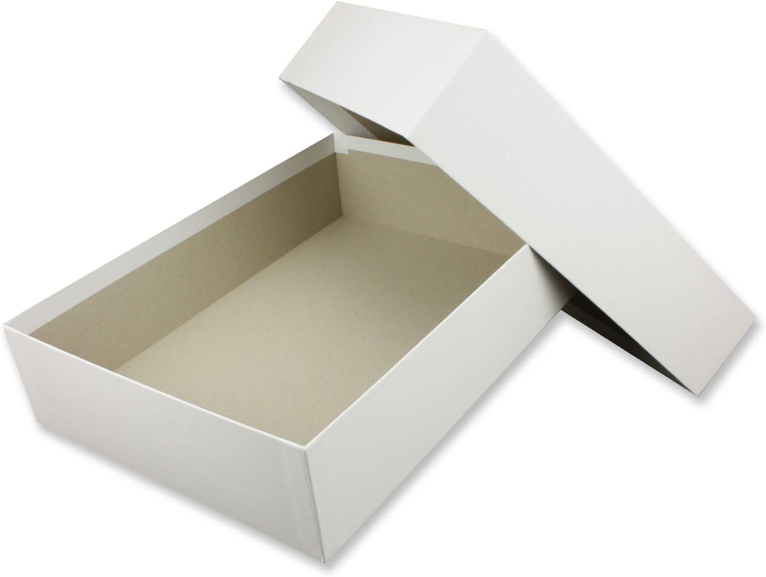 Storage and Gift Boxes – Bright White – Various Sizes Pack of 1 A4 | Höhe 70 mm | Hochweiß