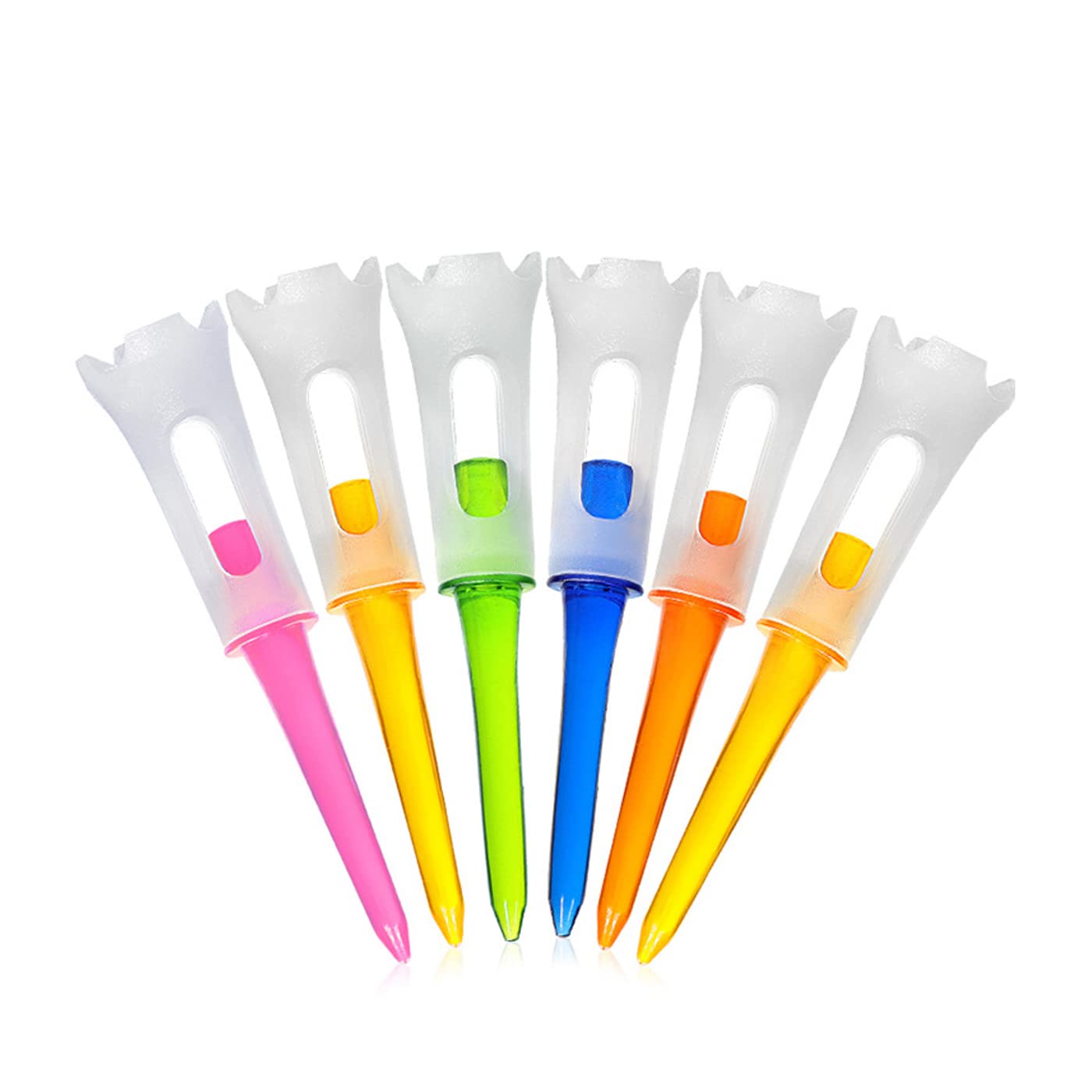 MoonshuttleUnbreakable Plastic Golf Tees, 3 1/4 inches, for Better Performance 3PCS