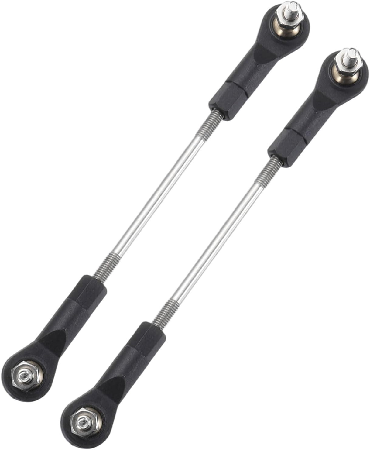 MECCANIXITY 2Pcs Adjustable Turnbuckles Camber Link, 79-89mm Turnbuckle Rod Steering Servo Linkage with M3 Ball Head Rod Ends for RC Car Replace Parts
