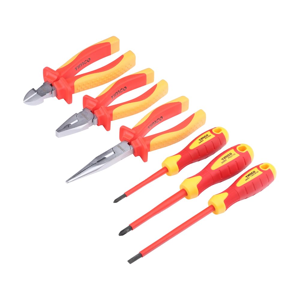 Timco Vde Pliers & Screwdriver Set Fabric Case 6 468767