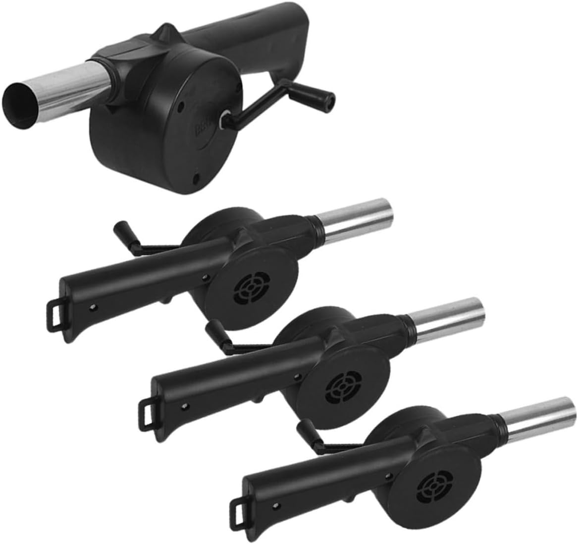 Hand Crank Blower for BBQ and Camping 4PCS Portable Fire Blower Ergonomic Handle for Outdoor Cooking and Grilling