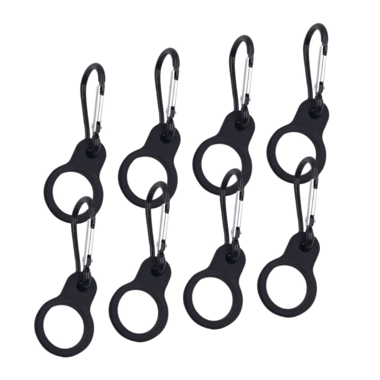 TOYANDONA Wasserkocher-aufhänger Gehen Sport Fitnessstudio Wasserflasche Tragen Wandern Groß Tragbar Haken Träger Schlüssel Flaschenregal Flaschenhalter-Clip Schwarz Kieselgel