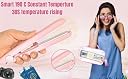 QUEBERS Ceramic Mini Hair Curler & Straightener | 2 in 1 Flat Iron Hair Styling Tool | Portable Travel Hair Iron with Ceramic Plates | Mini Hair Curler Straightener for Short Hair, Quick Styling gallery image