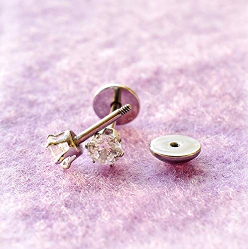 ComfyEarrings CZ 4mm Crystal Prong Stud Earrings3