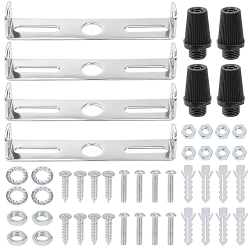 Tunejoy Soffitto Piastra Kit 90mm Staffa per Lampadario in Metallo Apparecchi Montaggio Staffa per Lampada a Sospensione 4 Pezzi