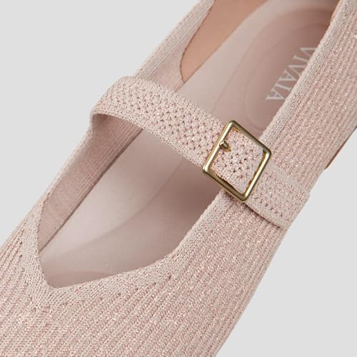 Image of VIVAIA Women's Margot Mary Jane Square-Toe Ballet Flats