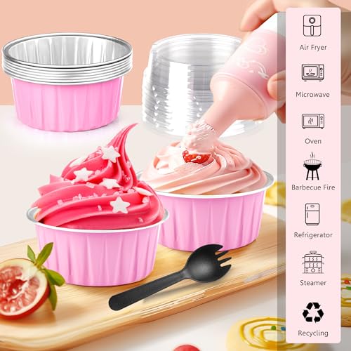 50 Mini Aluminum Baking Cups with Lids & Spoons - $14.99 - Image 7
