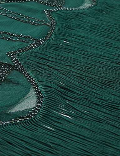 Image of Women's 1920s Gatsby Dress V Neck Sequin Bead Fringed Cocktail Hem Flapper Dress