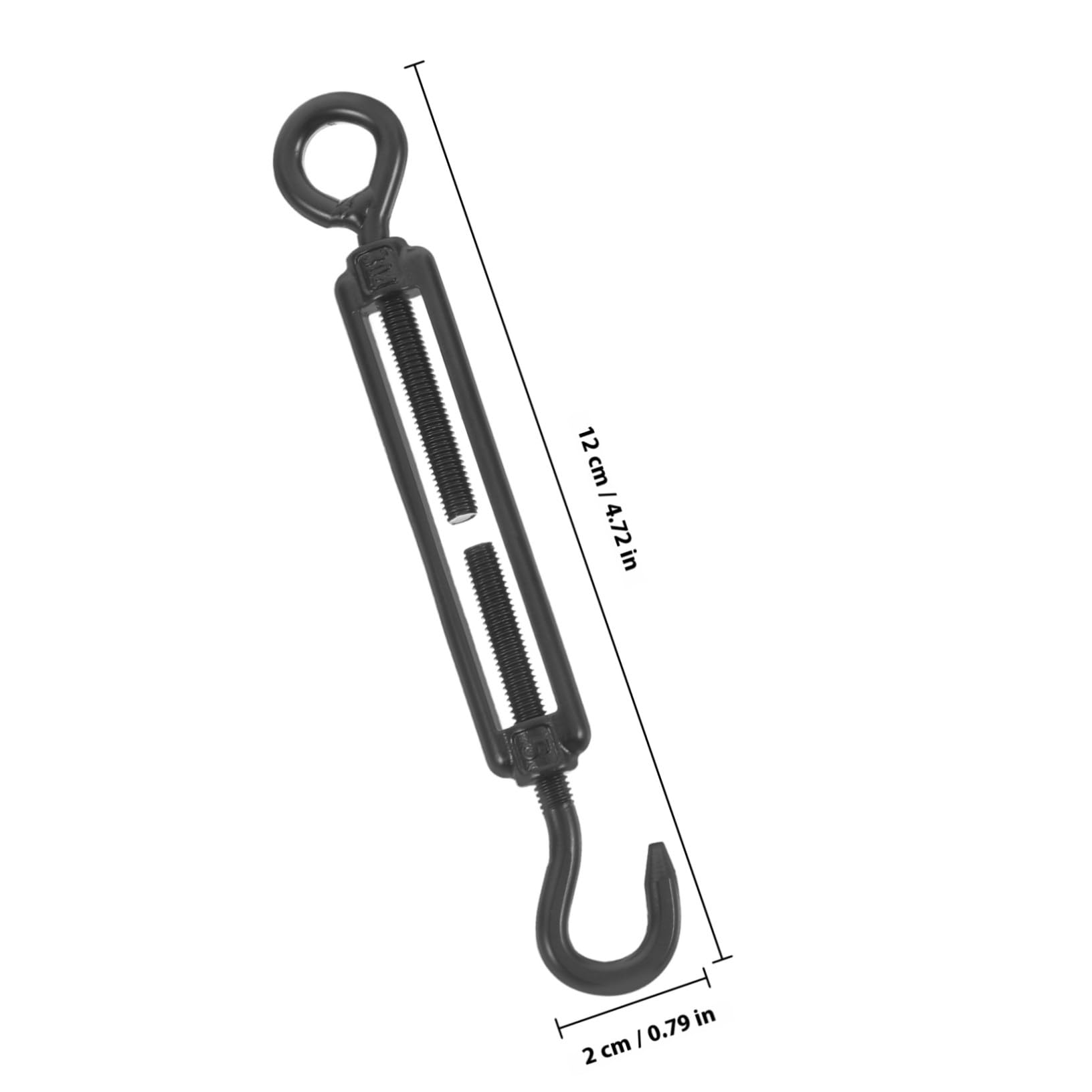 Hemobllo 5 Piezas de Tensor de Cables M5 de Acero Inoxidable 304 Acabado Negro Electroforesis, Gancho de Cable Ajustable para Tensores de Alambre en Aplicaciones Industriales y Domésticas