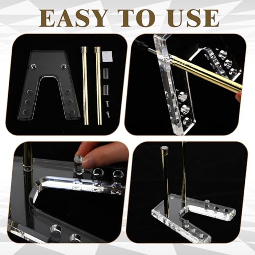 Novabright 6.5インチ アクリルプレートスタンド ディスプレイ用 クリアプレート イーゼルホルダー 卓上スタンド 装飾プレート 本 記録 額 写真 大皿用 卓上アート用 [3]