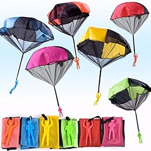 Pinkiwine 6 Pack Parachute Toys Throwing Toy for Kids Boys Girls Christmas Stocking Stuffers Party Favors Gifts