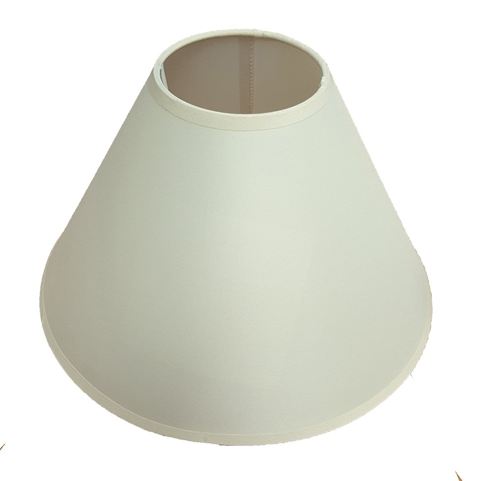 Lampshade White 14"" Coolie Cotton 355mm