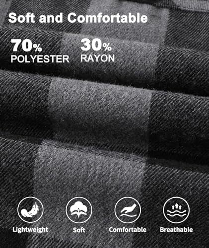 5 Pack Hooded Flannel Shirts for Men Casual Long Sleeve Plaid Hoodie4