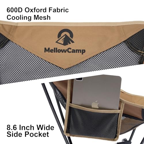 Silla de Camping MellowCamp Mountainscape Ultraligera Plegable, Compacta y Portátil para Senderismo, Camping y Playa (Caqui) miniatura 5