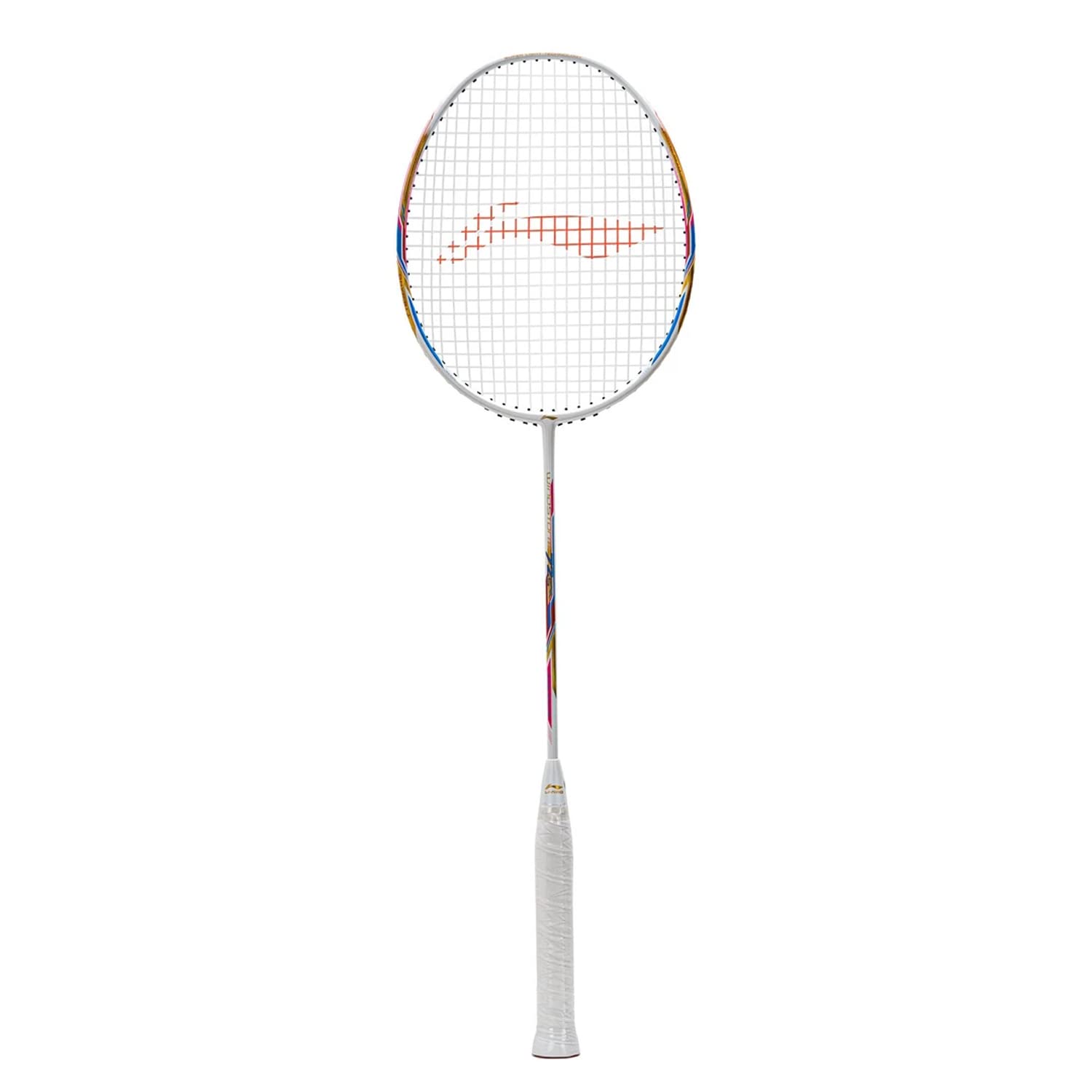 Li-Ning Windstorm 72s UnStrung Badminton Racquet, White/Gold/Blue-image-47