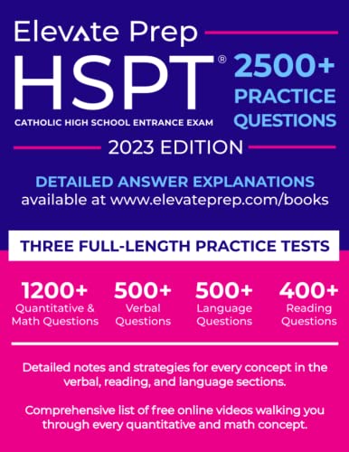 HSPT: 2500+ Practice Questions