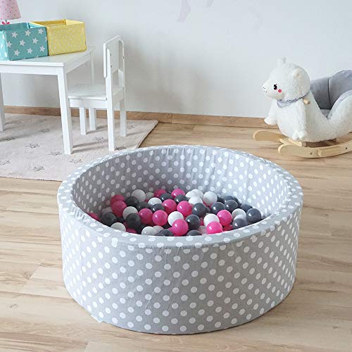 KNORRTOYS.COM 56757 Knorrtoys 56757-Bälleset ca. Ø6 cm-100 Creme/Grey/Rose Bälle, Cream