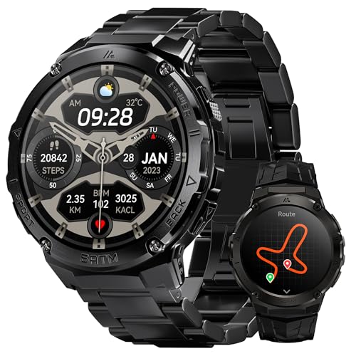 Hidamel Reloj Inteligente Hombre Con Gps,Cuerpo Métalico Larga De Batería, 1,43 Pantalla Grande, Seguimiento De Bienestar,Smartwatch Con Llamadas Resistente Al Agua 50m Con 2 Correas Hidamel Reloj Inteligente Hombre Con Gps,Cuerpo Métalico Larga De Batería, 1,43 Pantalla Grande, Seguimiento De Bienestar,Smartwatch Con Llamadas Resistente Al Agua 50m Con 2 Correas