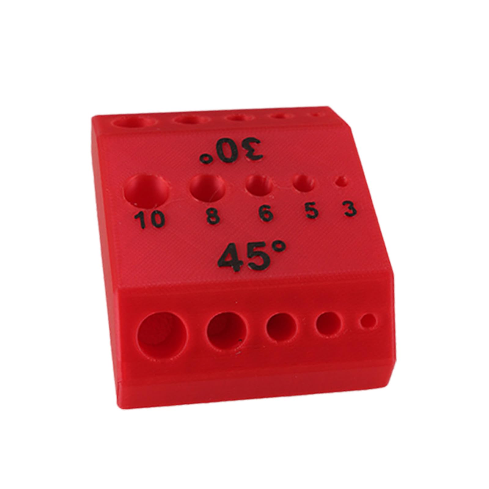 Mekalero Red Generic 3D Printed Drill Bit Sleeve Accuracy Hole Alignment Tool For Consistent Positioning At 30 45 And 90 Degrees Transportable Drill Jig