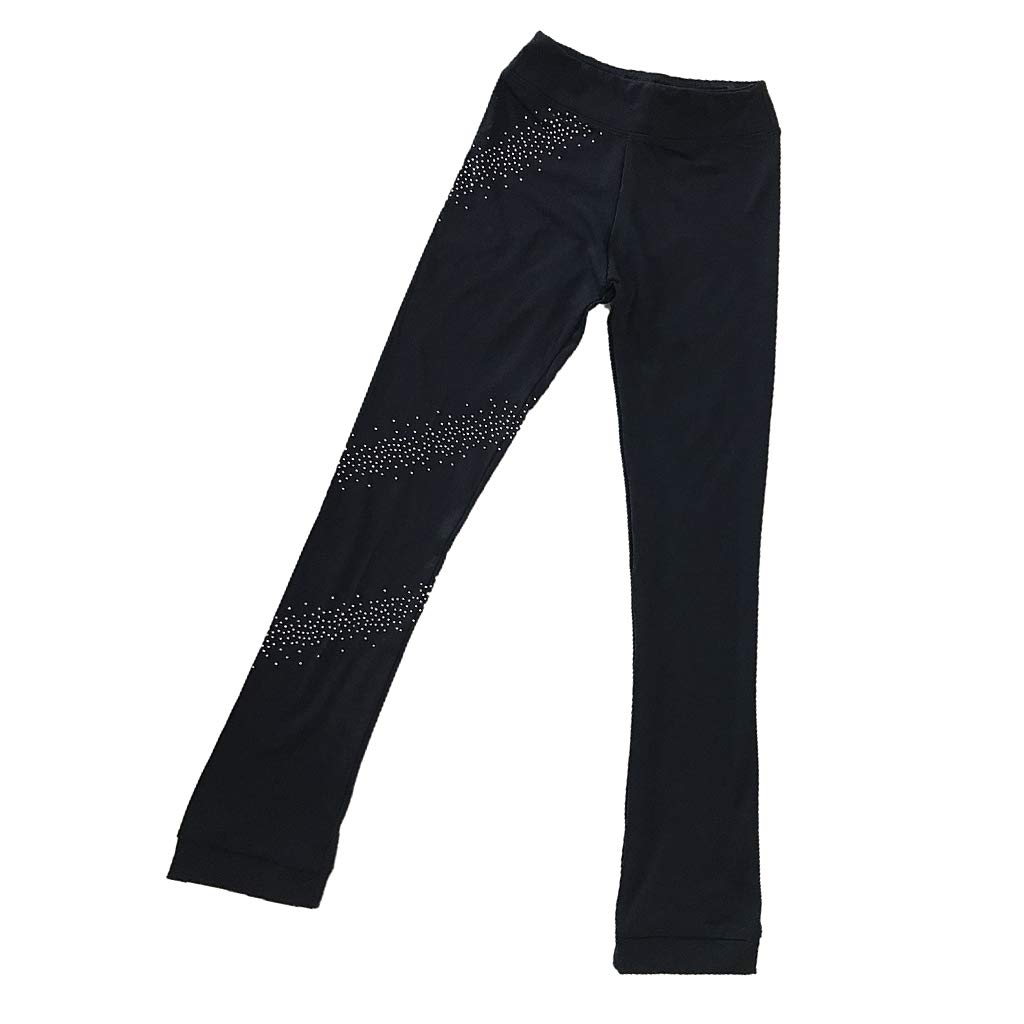 Perfeclan Schlittschuhhose Atmungsaktive Eiskunstlauf Strumpfhose Leggings Mädchen Rollschuh Skating Eislauf Strumpfhose Eiskunstlauf Leggings für Kinder und Erwachsene