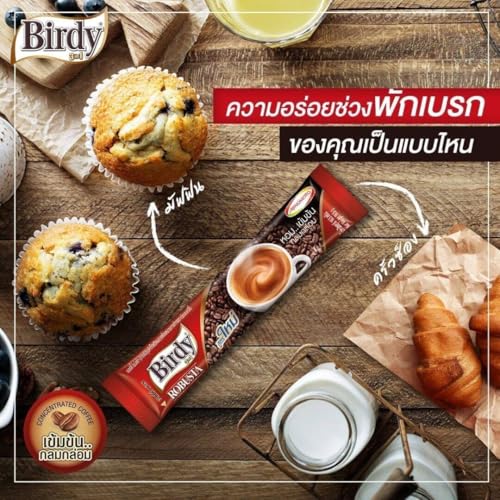 Birdy Instant Coffee Mix Healthy 3in1 Vegan Snack Robusta 405 grams (27 Sachets) (of 4) By Thaigiftshop [Get Free Tomato Facial Mask] image 5