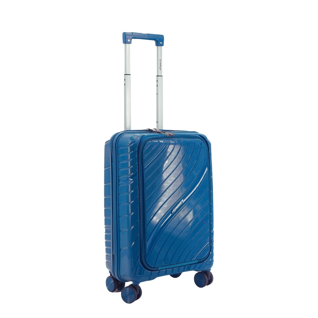 NPLE Bagaglio a Mano S 55x40x20 cm con Porta PC, Polipropilene, 4 Ruote Doppie, Zip Antifurto e Blocco 3 Combinazioni, Compatibile Ryanair EasyJet ITA (Ottanio, S)