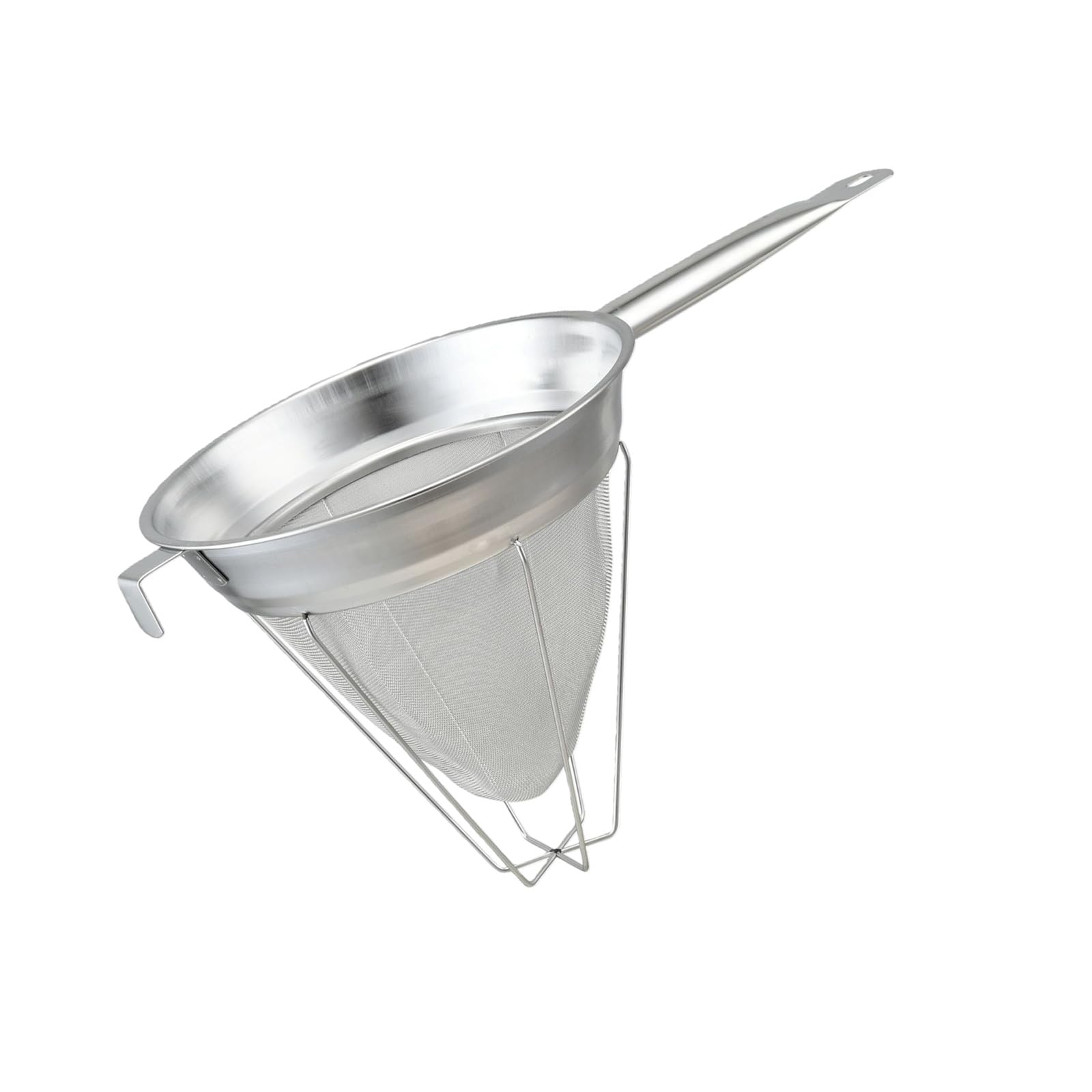 ZEPFJHE Stainless Steel Fine Meshes Conical Strainer Reinforced Bouillon Sieve with Handle for Tea Coffee and Soup Filtering Food Strainer