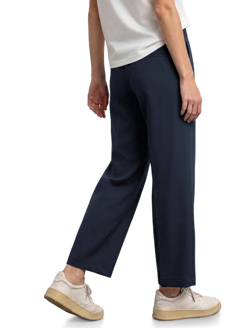 Street One Damen Wide Leg Hose mit Knopfdetail 3817916
