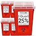 Oakridge Products 1 Quart Size (Pack of 5) | Needle Disposal Container | Buy 4 one get 1 Free