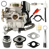 GY6 49CC 50CC Carburetor Compatible with Taotao Go Kart 4 Stroke 139QMB Scooter Moped...
