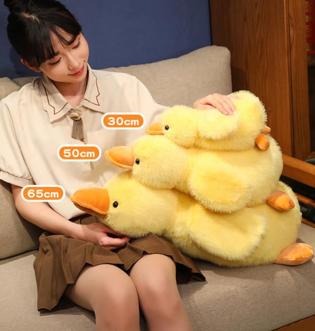 TROYSINC Plüsch Cartoon Ente Kuscheltier Weiches Kissen Werfen Ente Kissen-Stofftier Süße Plüschtier für Kinder Mädchen Puppe Geschenk (30cm,Gelb)