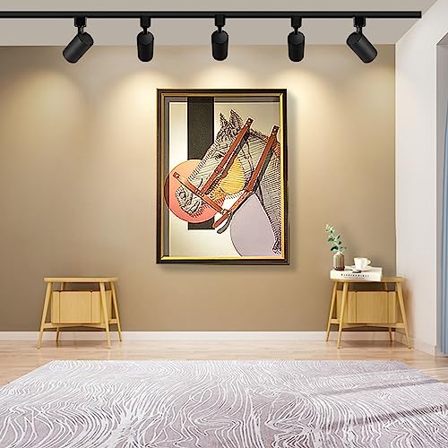 Arcfox 7W 3000K Led Track Lighting Heads Dimmable H Type Track Light Rail 24° Cri90 3-Wire Ceiling Spotlight Fixture For Window Display Art Exhibition Kitchen Living Room 6 Pack Black #TOP5