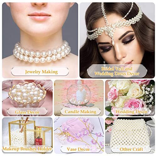 Anezus 200 perle finte color avorio, da cucire, 12...