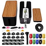 【6 Arten von Kabel-Organizer-Kits für die Kabelverwaltung】 – 10 kleine und 10 mittlere Kabelcliphalter, 4 x Kabelclips mit drei Schlitzen, 4 x Kabelclips mit einem Schlitz, 6 x Kabelclips mit sechs Schlitzen, 10 bunte Kabelbinder, 100 x Kabelreißverschluss Kabelbinder, 1 x schneidbare selbstklebende Kabelbinderrollen (5 m). Mit starker Selbstklebung Starke Klebrigkeit, fest und stabil.