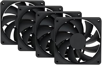 Hyte Flow FA12 4 Fan Pack 120mm, High Performance PWM Gaming Case Fan, 1500 RPM, 4-PIN, Fluid Dynamic Bearing,Black