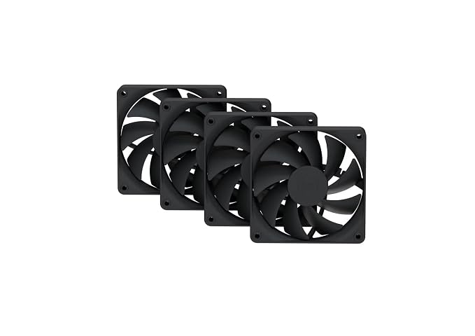 Hyte Flow FA12 4 Fan Pack (120mm), High Performance PWM Gaming Case Fan, 1500 RPM, 4-PIN, Fluid Dynamic Bearing,Black