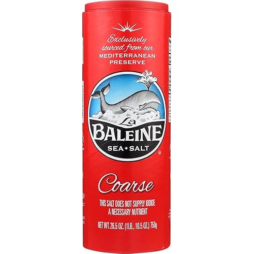 La Baleine Coarse Sea Salt Canister, All-Natural French Sea Salt, Product of France, 26.5 Oz