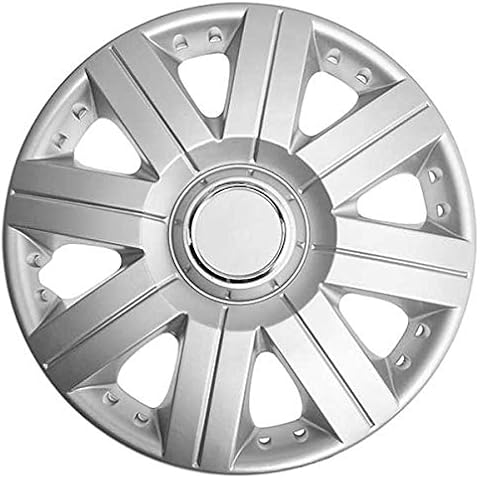 TopTech Torque 13 Inch Wheel Trim Set Silver Set of 4 Hub Caps Covers Cover