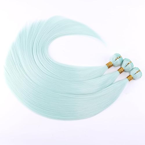 Verde sintético Sliky pelo recto paquetes 22 pulgadas 3 paquetes alta temperatura sintético colorido extensiones de pelo largo cola de caballo