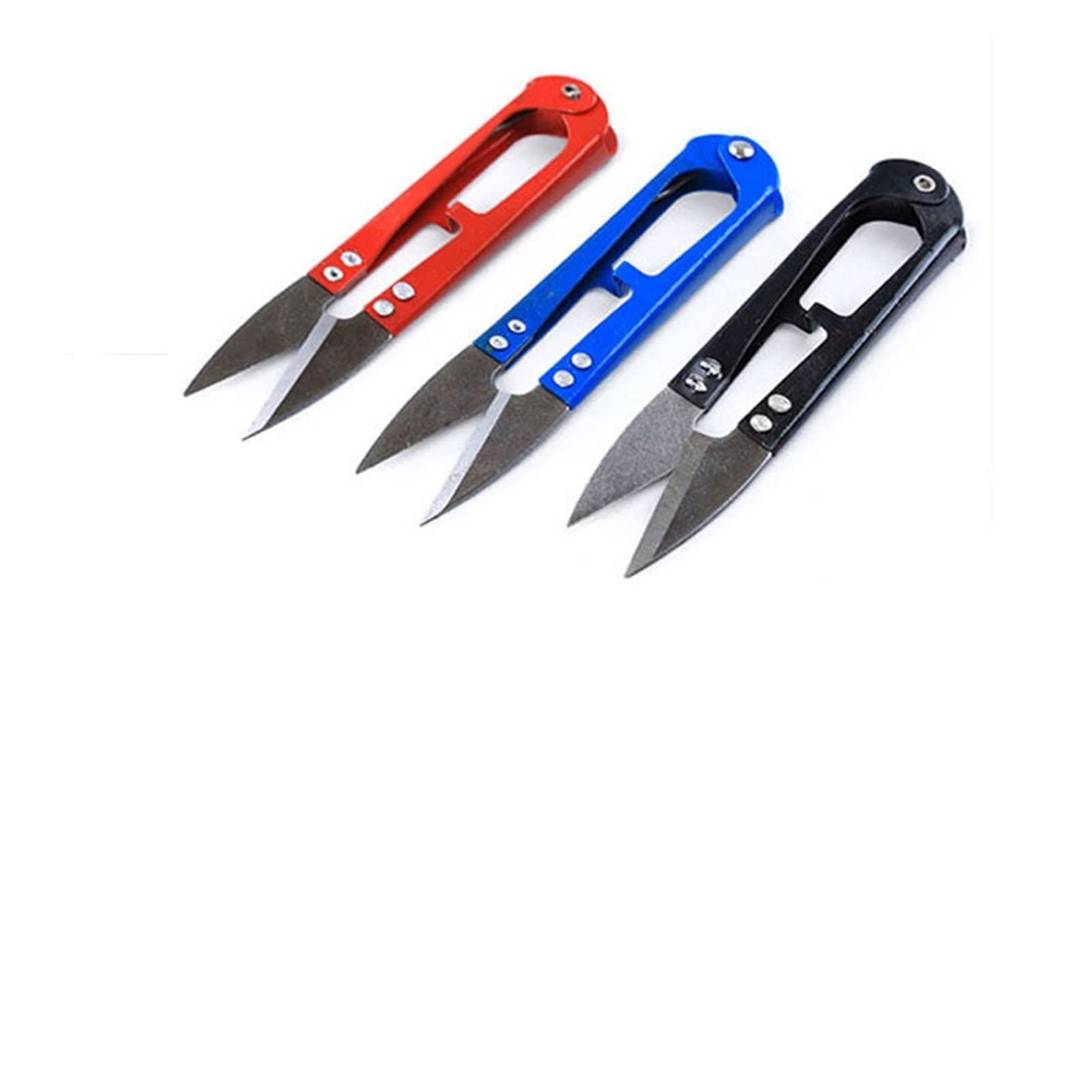 Nożyczki rzemieślnicze, 3 szt. Nożyczki krawieckie w kształcie litery U do cięcia żyłki Szycie Przycinanie Szczypce Niezbędne akcesoria(3pcs Stainless Steel)