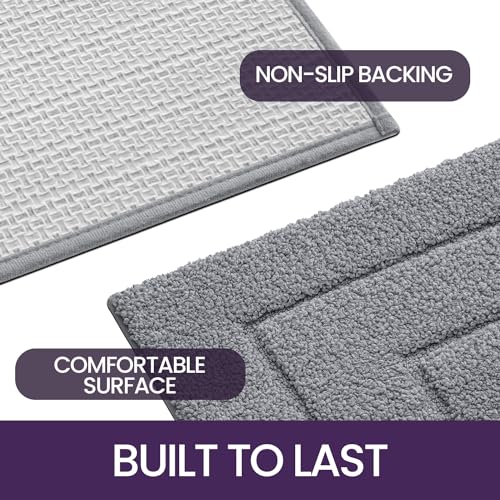 DEXI Ultra Soft Bath Mat 50 x 80 cm, Non-Slip Absorbent Microfiber Mats, Machine Washable Quick Dry Rugs, Bathroom Accessories Decor, Grey - Cosy Home Interiors DEXI Ultra Soft Bath Mat 50 x 80 cm, Non-Slip Absorbent Microfiber Mats, Machine Washable Quick Dry Rugs, Bathroom Accessories Decor, Grey - Image 5