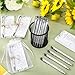 Humyoun 50 Sets Wedding Favors for Guests Includes 50 Black Ink Retractable Ballpoint Pen 50 Thank You Cards 50 Organza Bag with Hemp Rope Bridal Shower Favors Bridal Shower Gifts for Party Supplies