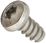 Small Parts 1012LTP188 18-8 Stainless Steel Thread Rolling Screw for Plastic, Passivated Finish, Pan Head, Star Drive, #10-14 Thread Size, 3/4