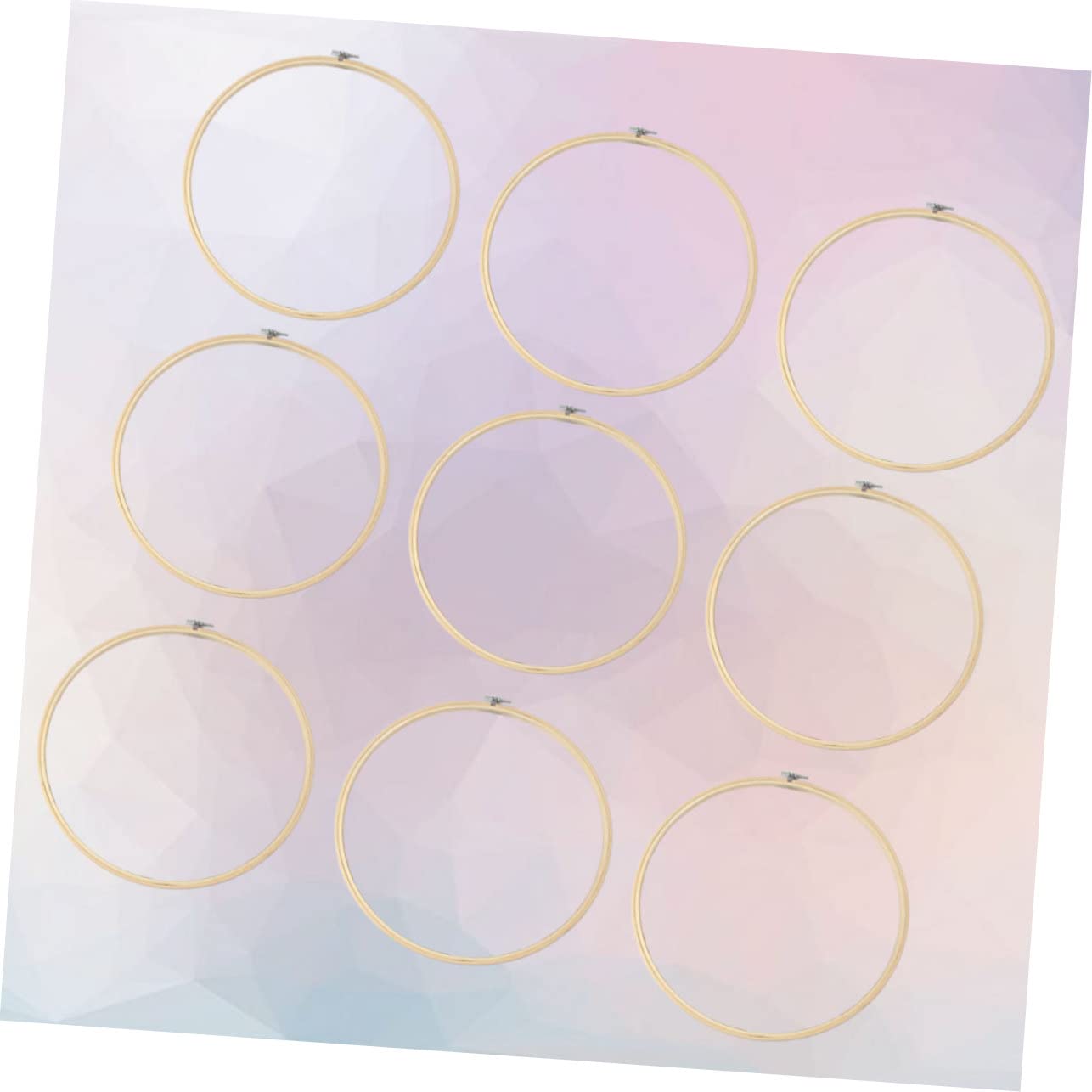 DOITOOL 10piezas Anillo De Bambú Para Bordar Unidades Diy Círculo Punto De Cruz Herramienta De Costura Decoración