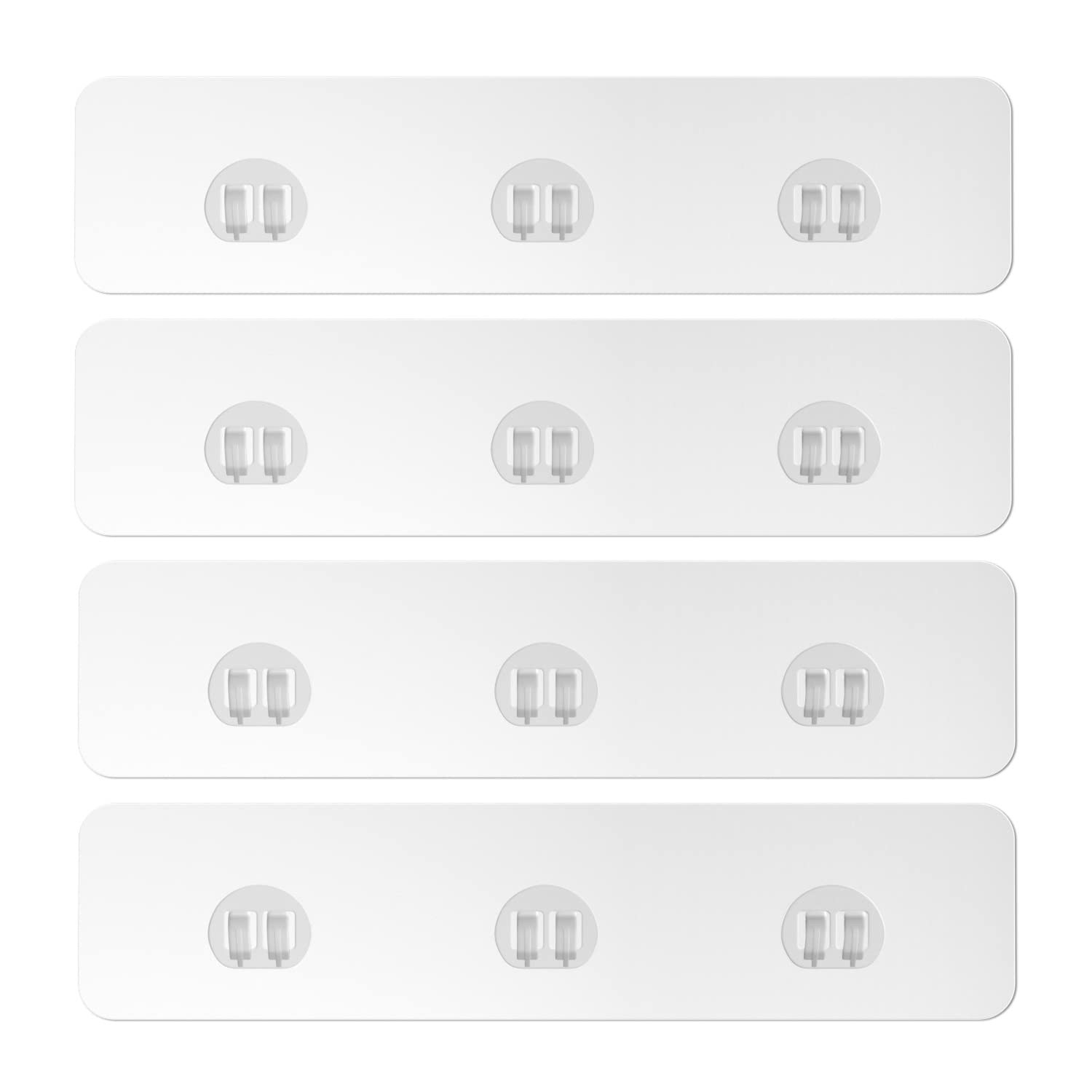 EAGMAK 4 Pack Transparent Shower Caddy Adhesive for Replacement, No Drilling, Soap Holder, Bathroom Storage Shelves and Kitchen Racks