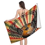 Leichong Toalla de Playa Chico Guitarra de Microfibra Hombre Mujer, Toallas Playa Art Secado Rápido, Absorbente Toalla Baño 70 x 140 cm
