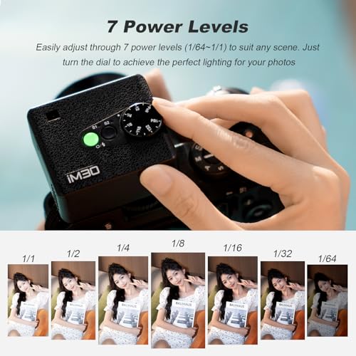 image for Godox iM30 Mini Flash for Camera, GN 15 7 Levels Flash Power CCT 6500K
