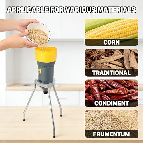 Image of Electric Corn Mill Grinder, 25L Dry Grain Mill Grinder with 5 Sieves